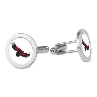 Silver Saint Joseph's Hawks Logo Cufflinks