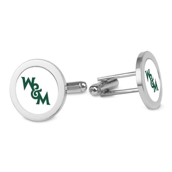 Silver William & Mary Tribe Logo Cufflinks