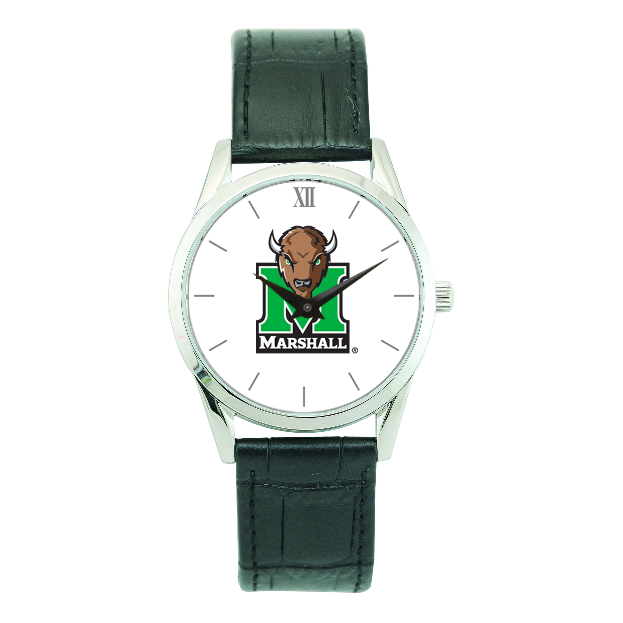 Unisex Silver Marshall Thundering Herd Stainless Steel Wristwatch
