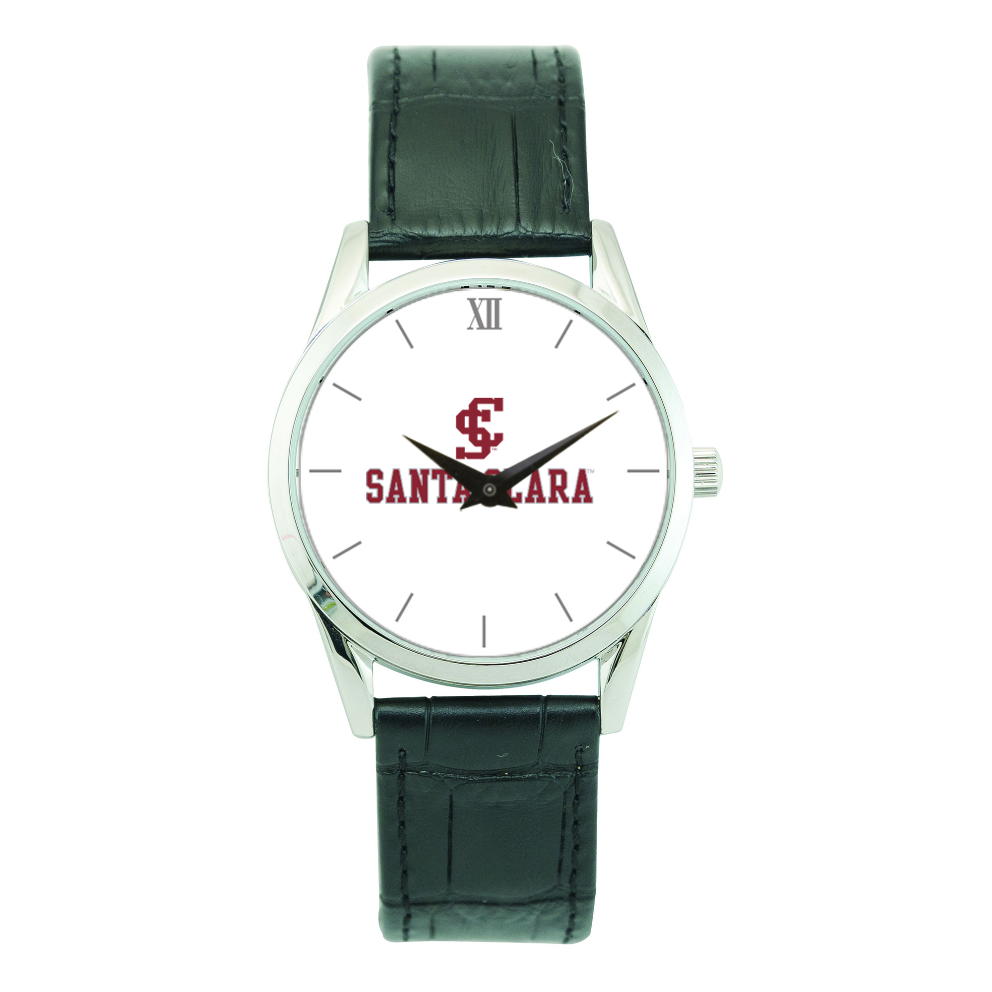 Unisex Silver Santa Clara Broncos Stainless Steel Wristwatch