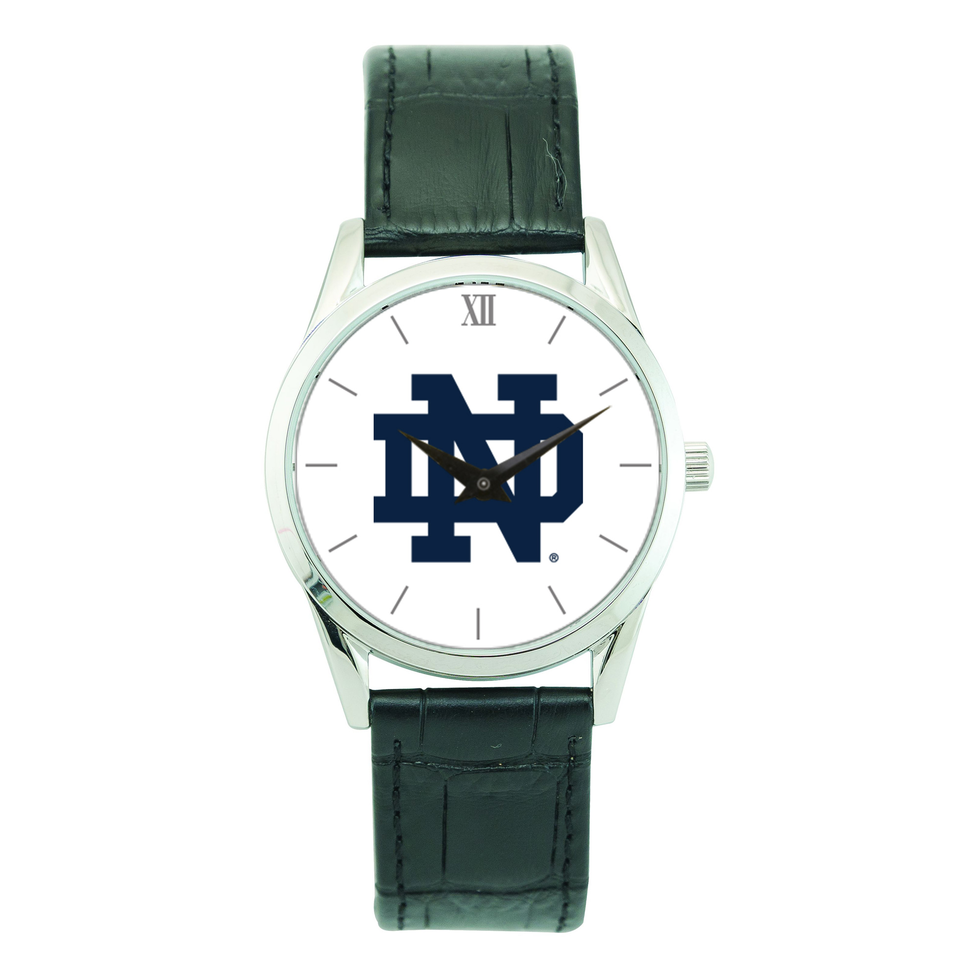 Unisex Silver Notre Dame Fighting Irish Stainless Steel Wristwatch