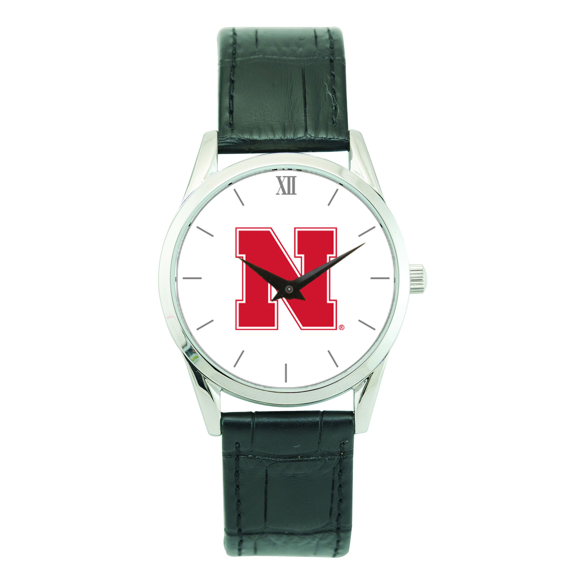 Unisex Silver Nebraska Huskers Stainless Steel Wristwatch