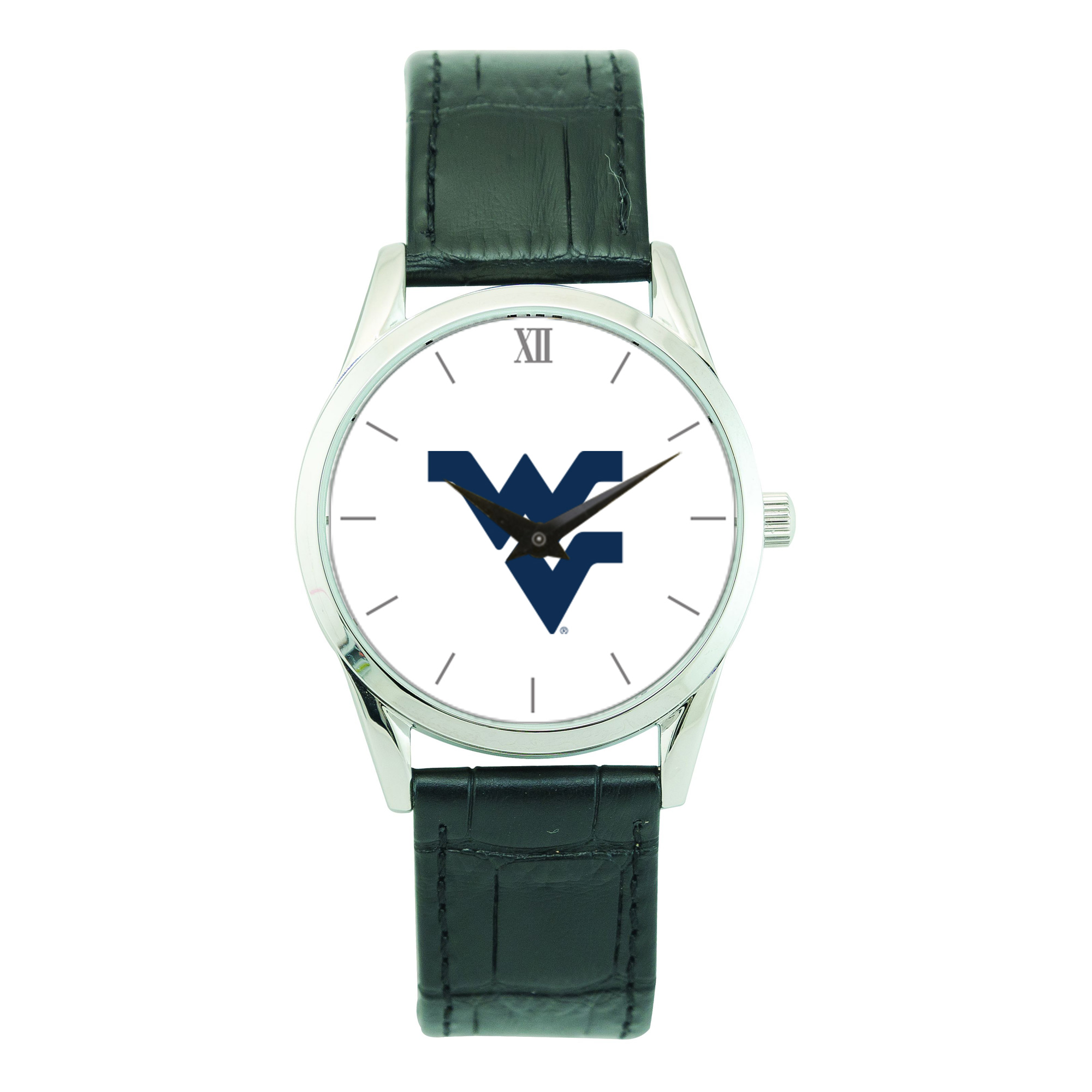 Unisex Silver West Virginia Mountaineers Stainless Steel Wristwatch