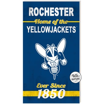 Rochester Yellow Jackets 11" x 20" Indoor/Outdoor Home Of The Sign