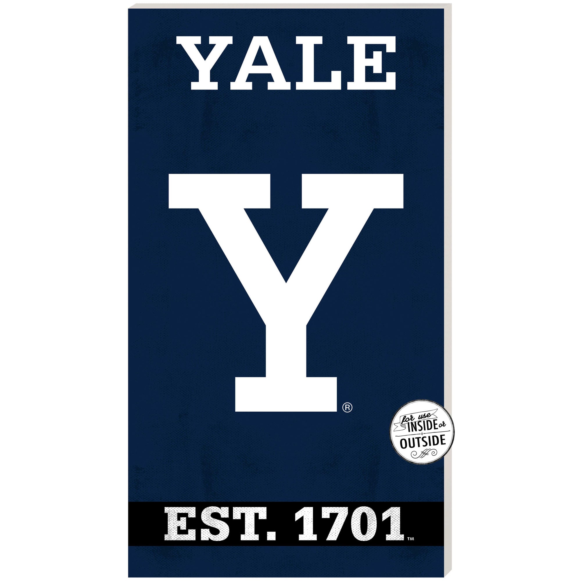Yale Bulldogs 11" x 20" Indoor/Outdoor Home Of The Sign