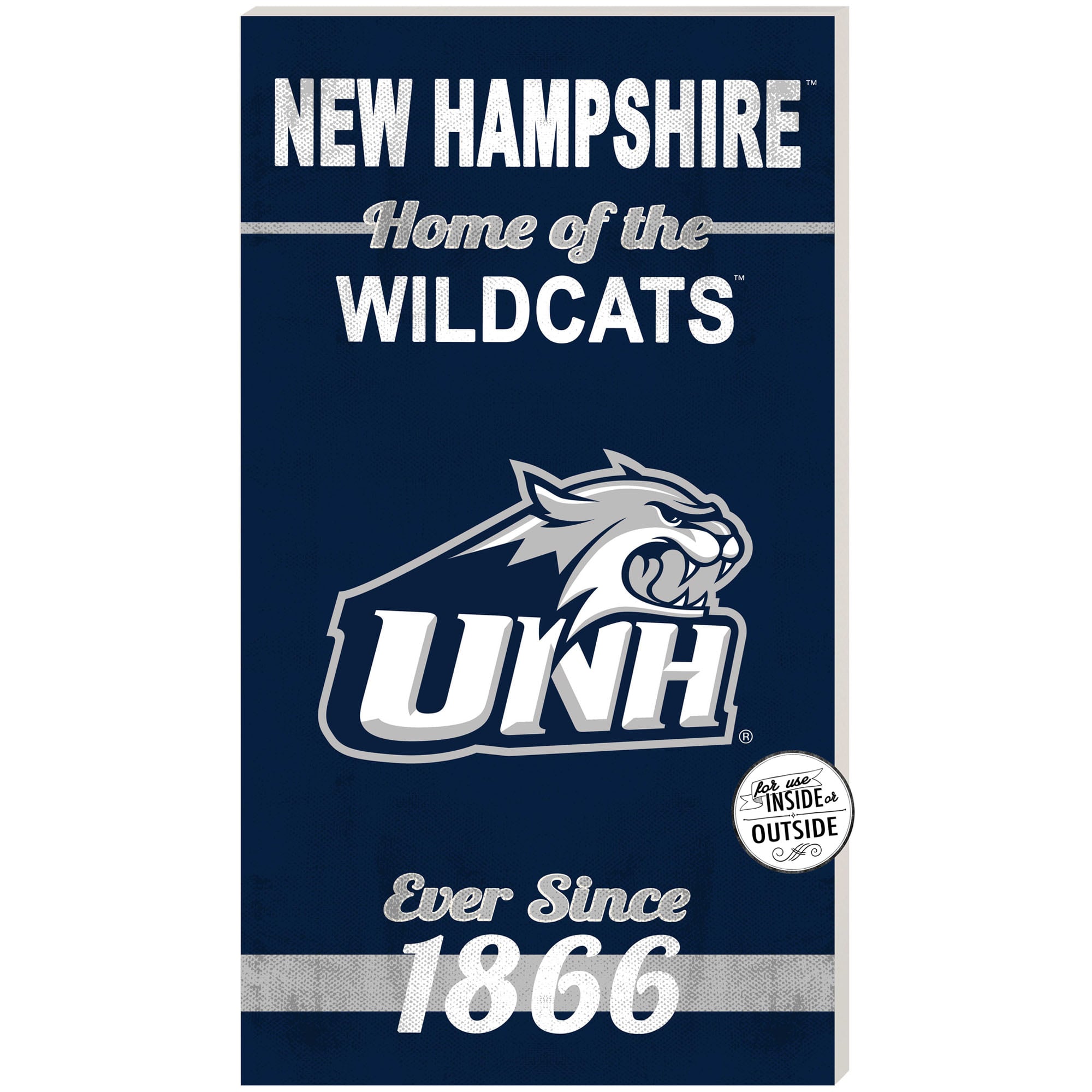 New Hampshire Wildcats 11" x 20" Indoor/Outdoor Home Of The Sign