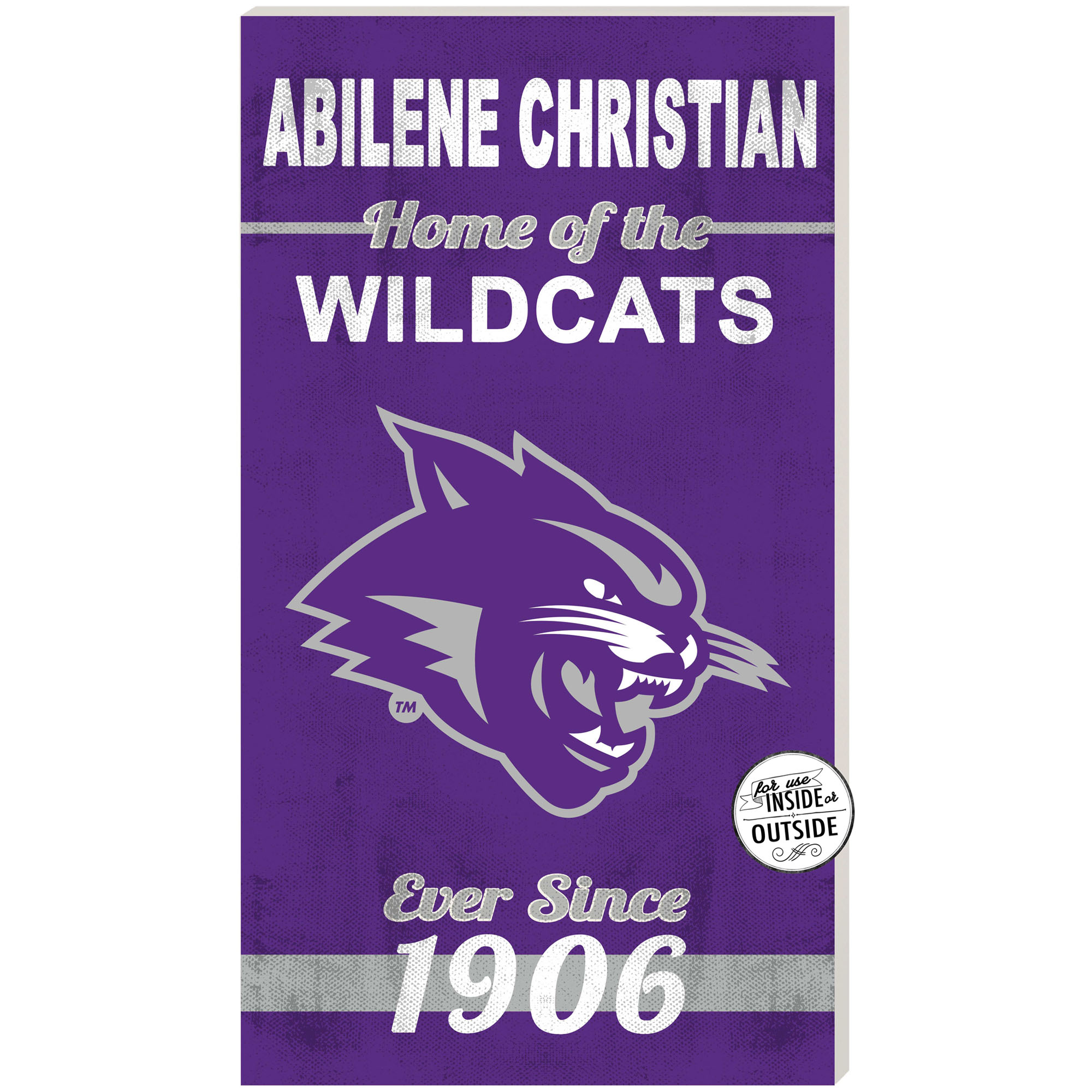 Abilene Christian University Wildcats 11" x 20" Indoor/Outdoor Home Of The Sign