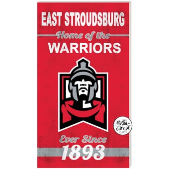East Stroudsburg Warriors 11" x 20" Indoor/Outdoor Home Of The Sign