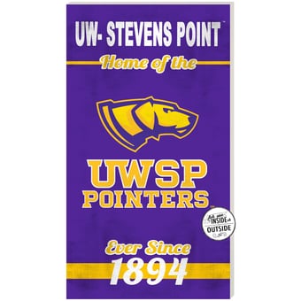 Wisconsin-Stevens Point Pointers 11" x 20" Indoor/Outdoor Home Of The Sign