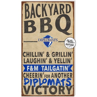Franklin & Marshall Diplomats 11" x 20" Indoor/Outdoor BBQ Sign