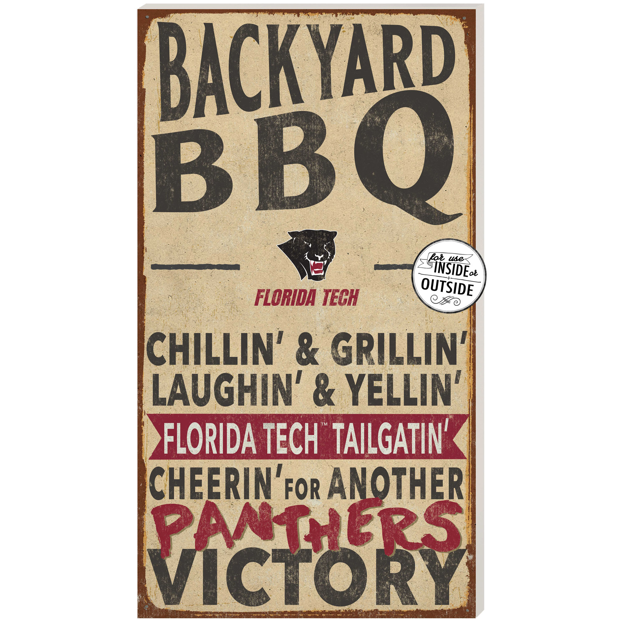 Florida Tech Panthers 11" x 20" Indoor/Outdoor BBQ Sign