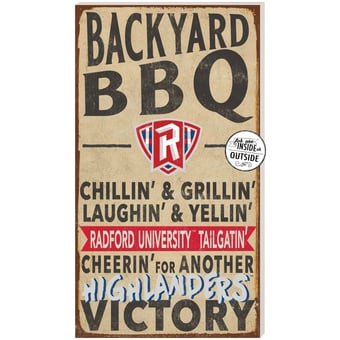 Radford Highlanders 11" x 20" Indoor/Outdoor BBQ Sign