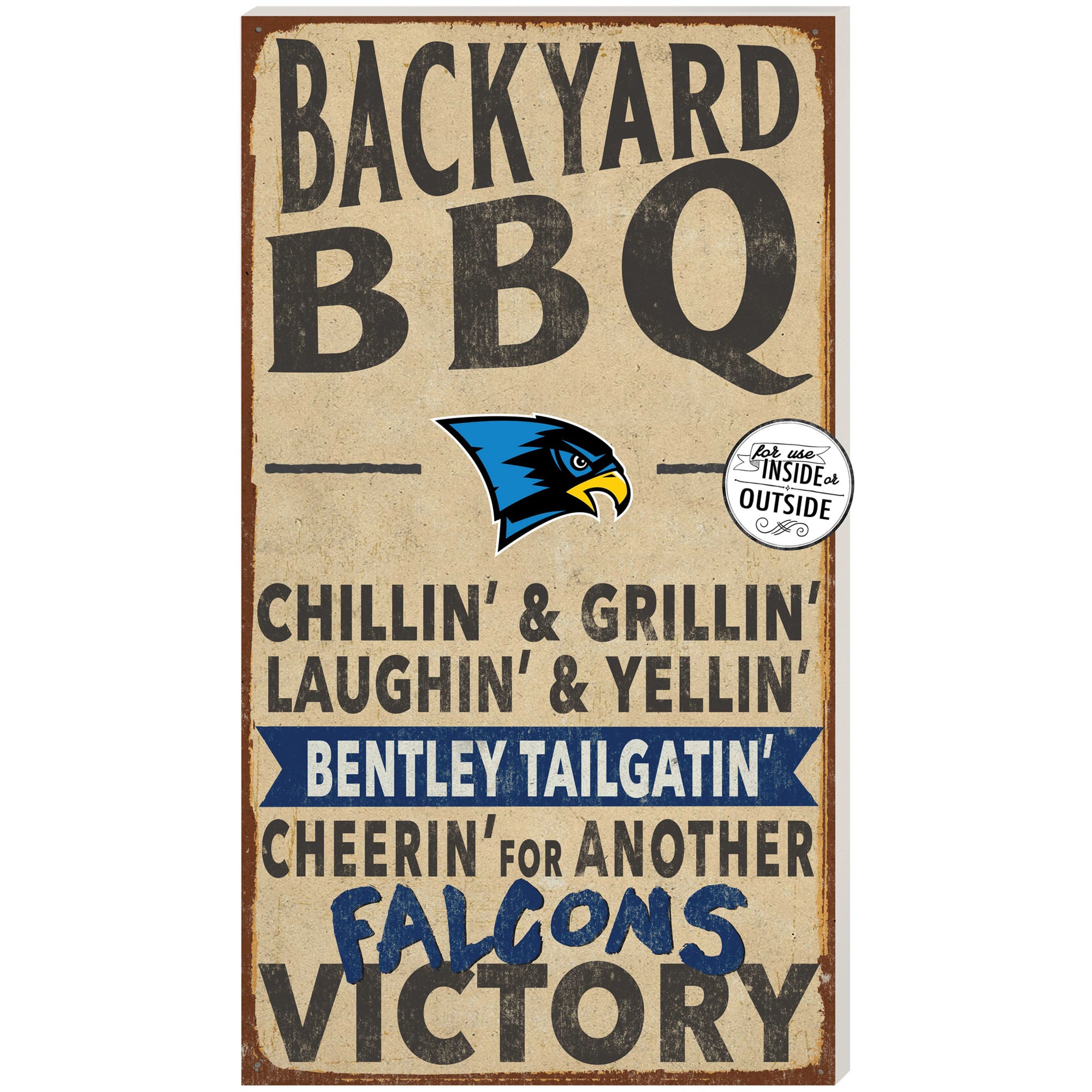 Bentley Falcons 11" x 20" Indoor/Outdoor BBQ Sign