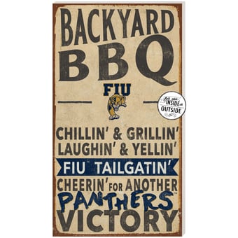 FIU Panthers 11" x 20" Indoor/Outdoor BBQ Sign