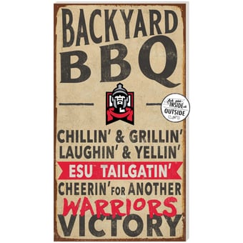 East Stroudsburg Warriors 11" x 20" Indoor/Outdoor BBQ Sign