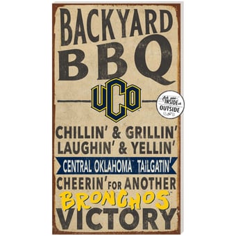 Central Oklahoma Bronchos 11" x 20" Indoor/Outdoor BBQ Sign