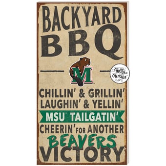 Minot State Beavers 11" x 20" Indoor/Outdoor BBQ Sign
