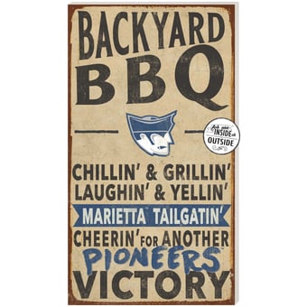 Marietta College Pioneers 11" x 20" Indoor/Outdoor BBQ Sign