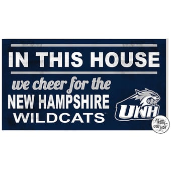 New Hampshire Wildcats 11" x 20" Indoor/Outdoor In This House Sign