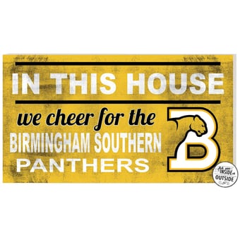 Birmingham-Southern Panthers 11" x 20" Indoor/Outdoor In This House Sign