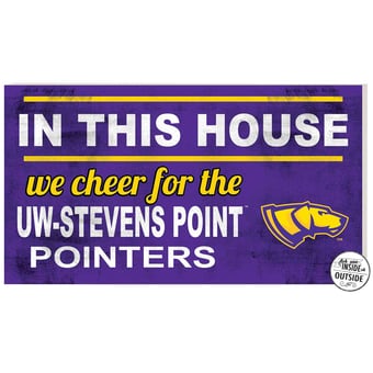 Wisconsin-Stevens Point Pointers 11" x 20" Indoor/Outdoor In This House Sign