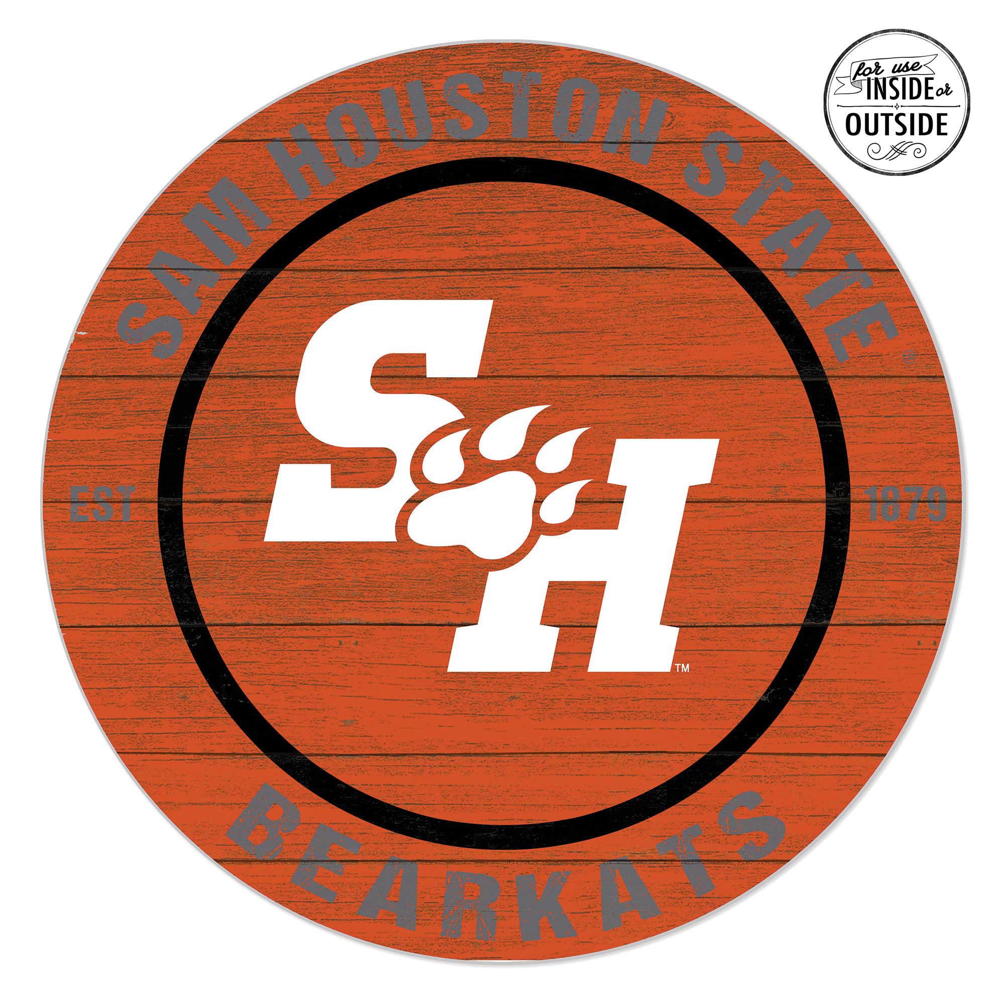 Sam Houston State Bearkats 20" x 20" Indoor/Outdoor Circle Sign