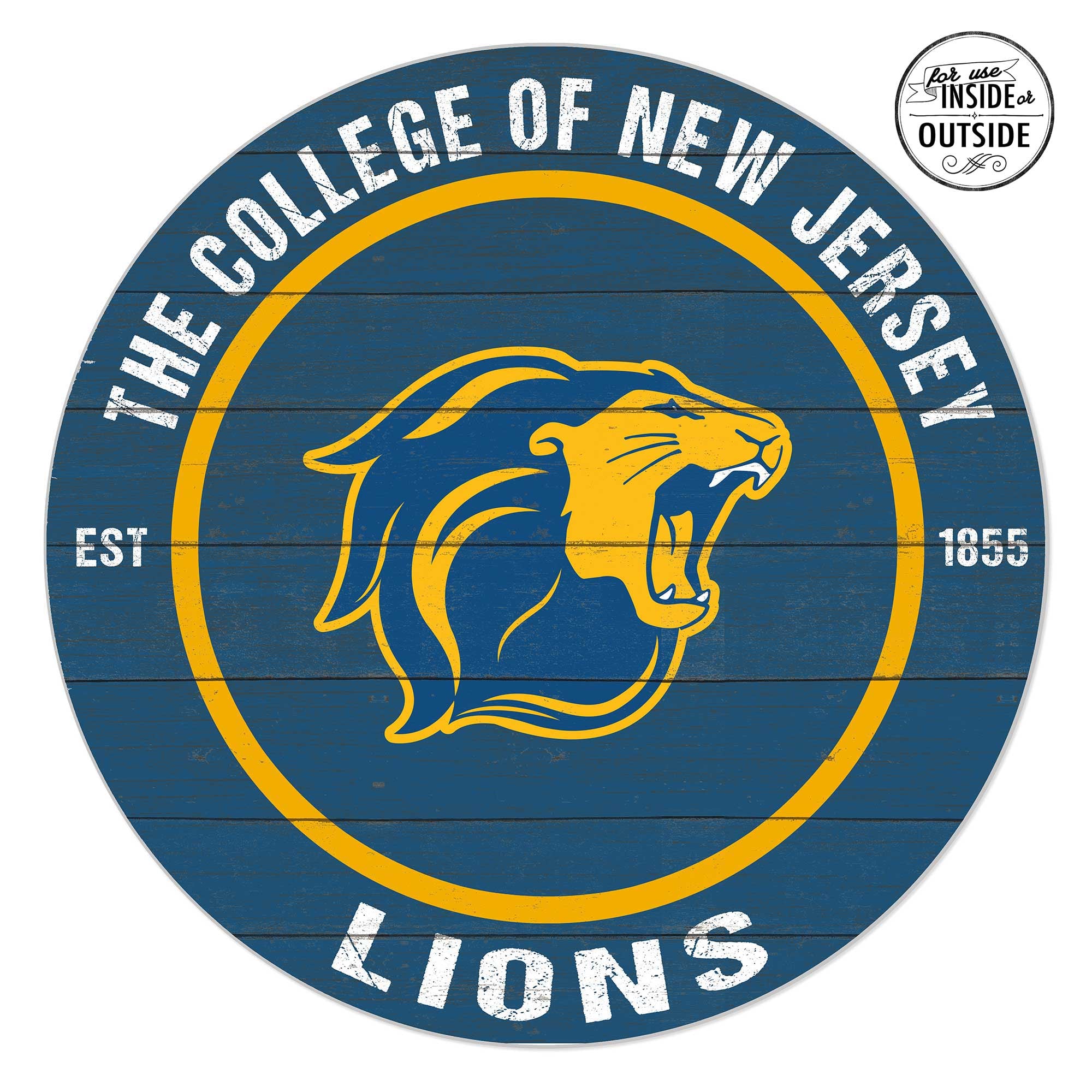 College of New Jersey Lions 20" x 20" Indoor/Outdoor Circle Sign