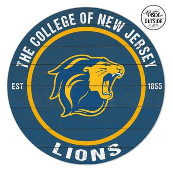 College of New Jersey Lions 20" x 20" Indoor/Outdoor Circle Sign