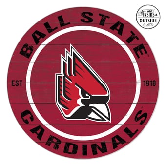 Ball State Cardinals 20" x 20" Indoor/Outdoor Circle Sign