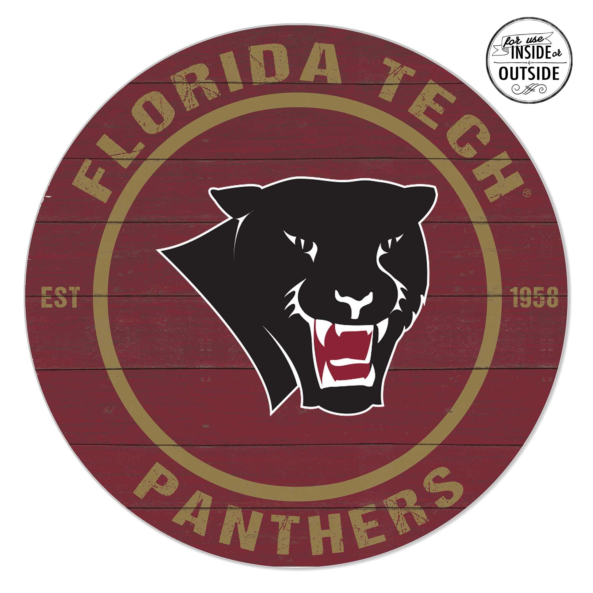 Florida Tech Panthers 20" x 20" Indoor/Outdoor Circle Sign