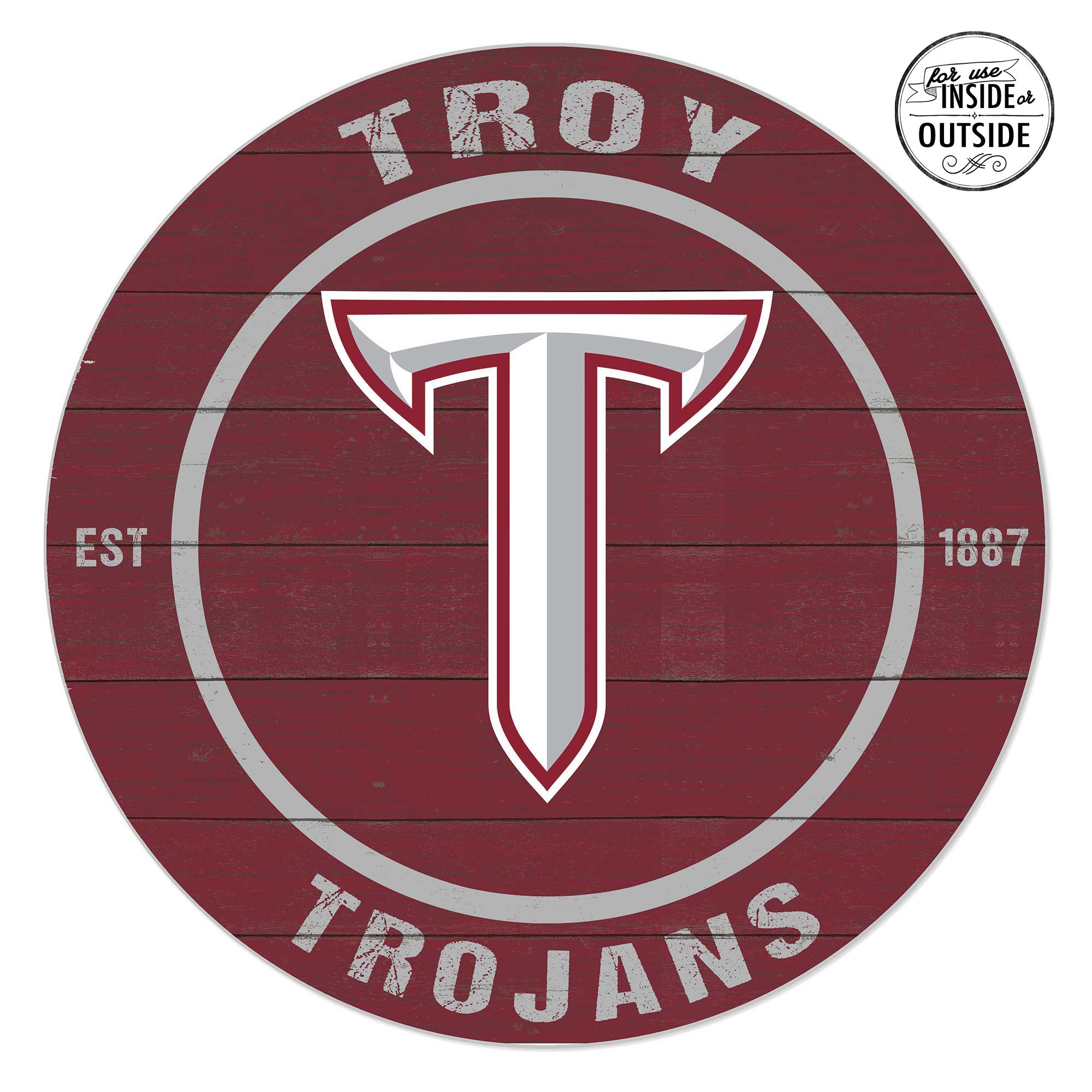 Troy University Trojans 20″ x 20″ Indoor/Outdoor Circle Sign Troy University Trojans 20″ x 20″ Indoor/Outdoor Circle Sign