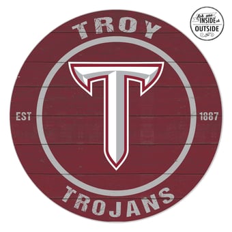Troy University Trojans 20" x 20" Indoor/Outdoor Circle Sign