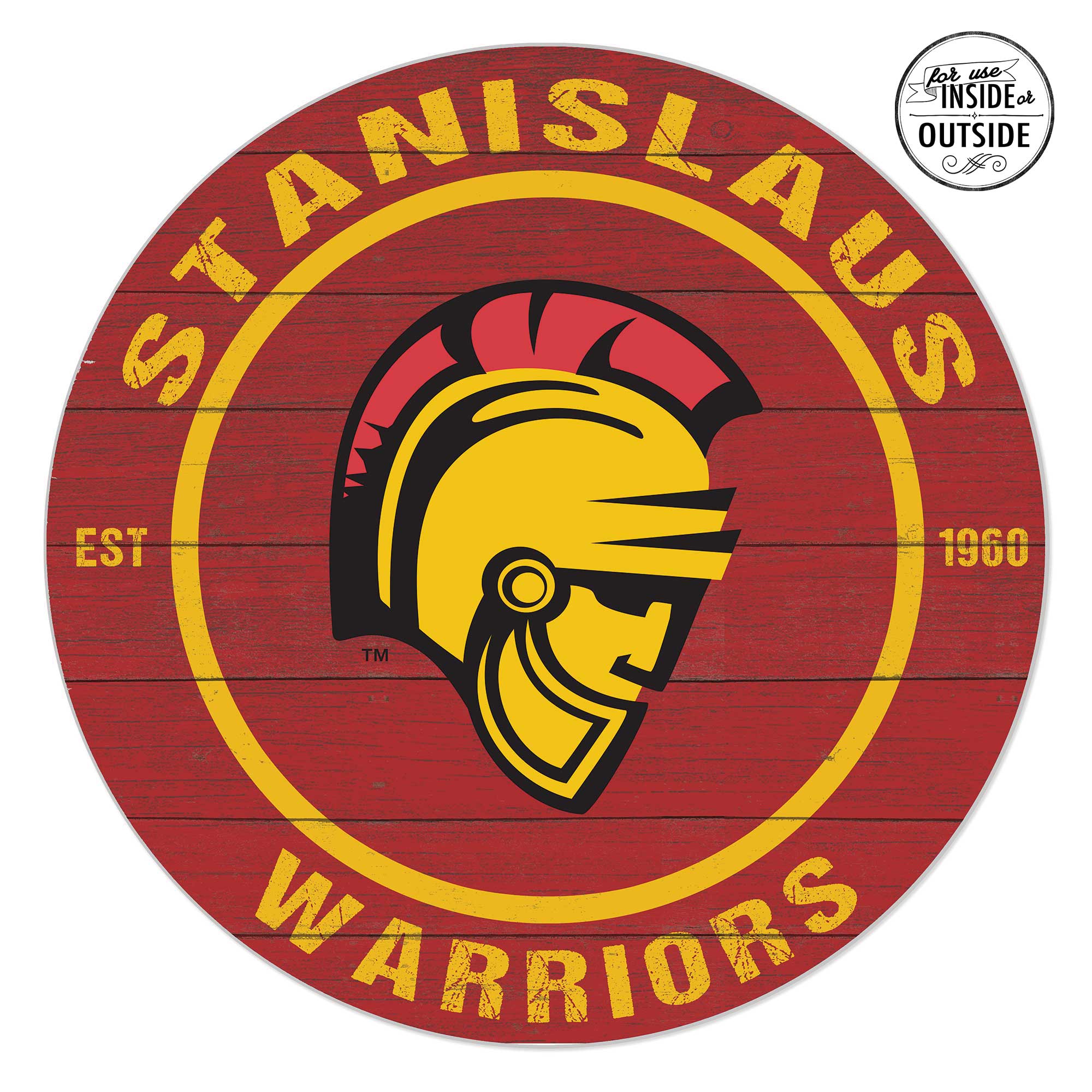 Cal State Stanislaus Warriors 20" x 20" Indoor/Outdoor Circle Sign