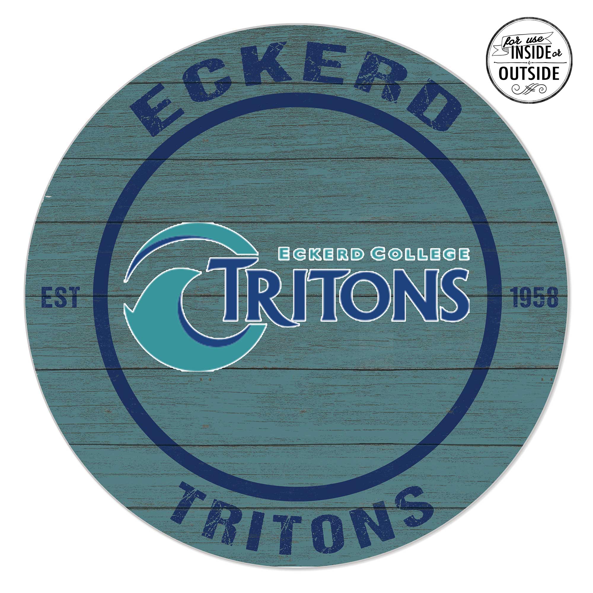 Eckerd Tritons 20" x 20" Indoor/Outdoor Circle Sign