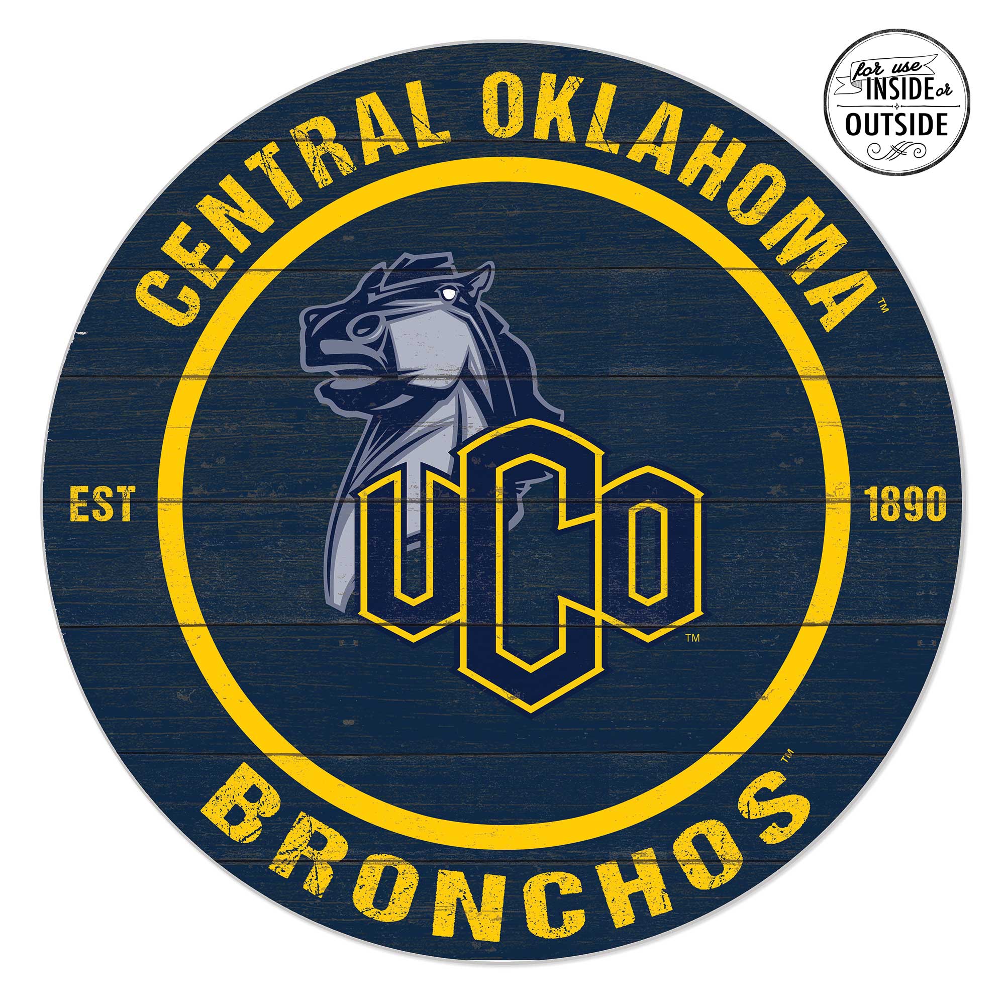 Central Oklahoma Bronchos 20″ x 20″ Indoor/Outdoor Circle Sign Central Oklahoma Bronchos 20″ x 20″ Indoor/Outdoor Circle Sign