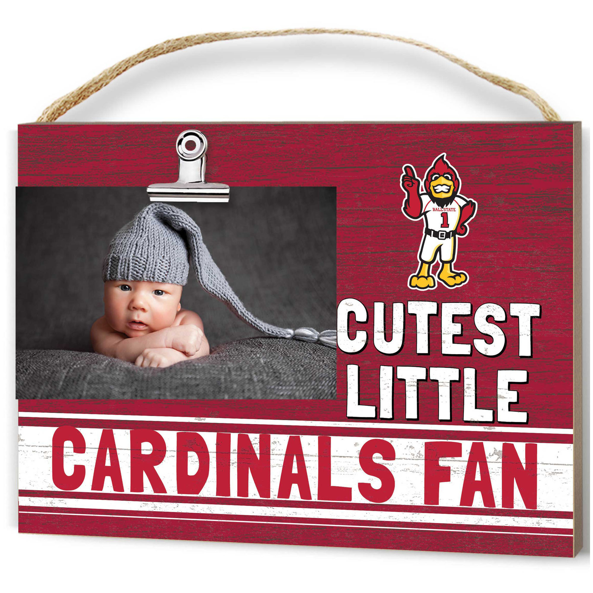 Ball State Cardinals 8" x 10" Cutest Little Team Logo Clip Photo Frame