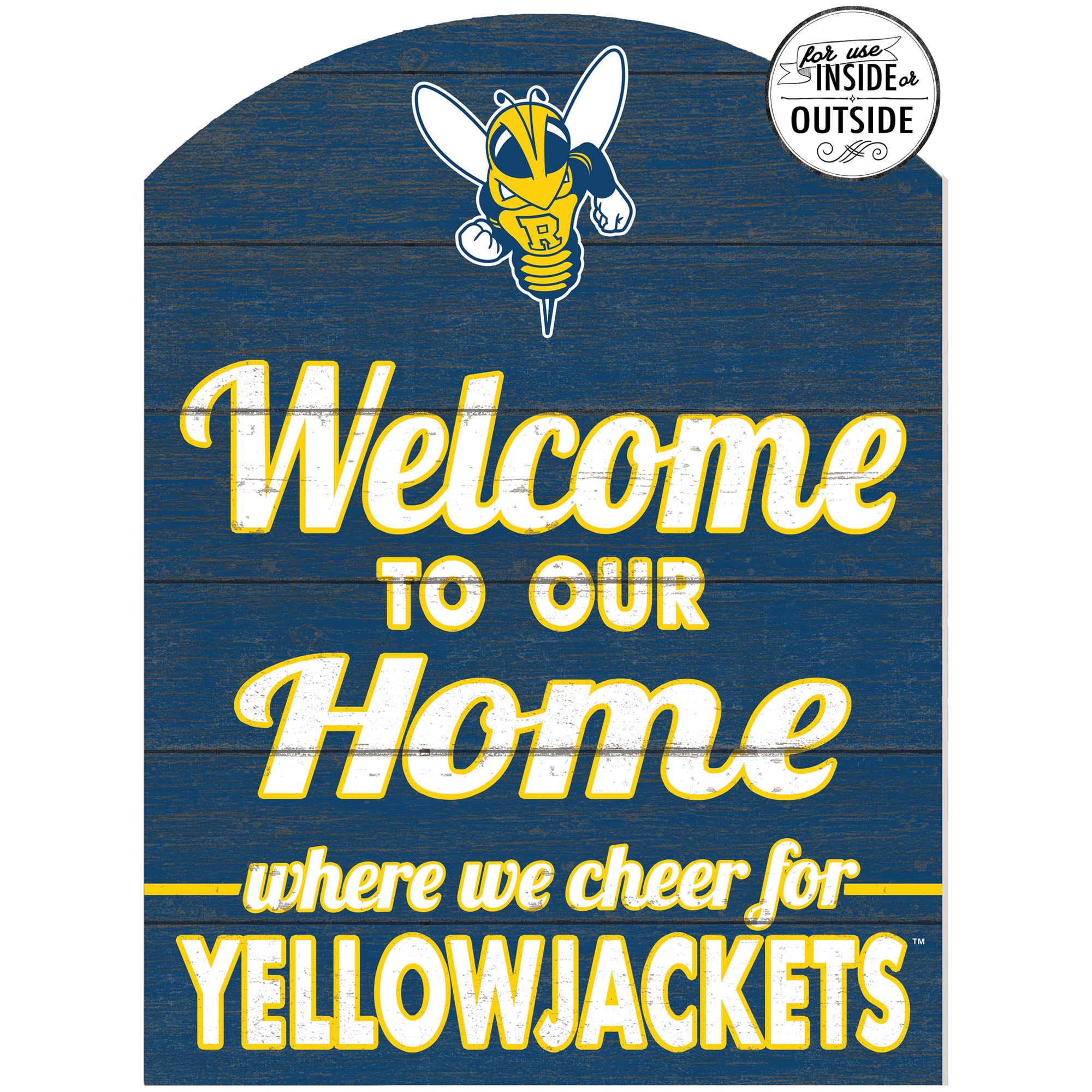 Rochester Yellow Jackets 16'' x 22'' Indoor/Outdoor Marquee Sign