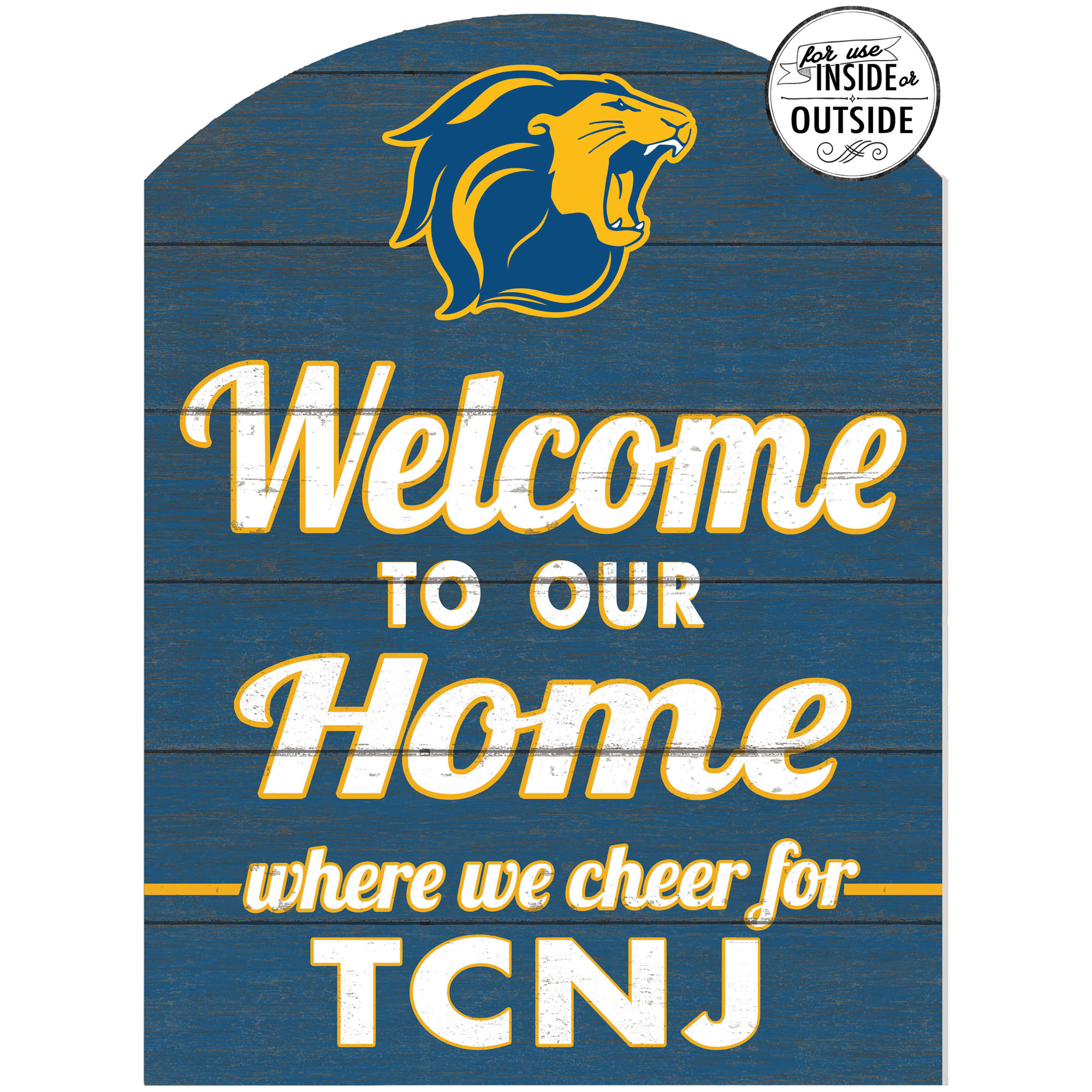 College of New Jersey Lions 16'' x 22'' Indoor/Outdoor Marquee Sign