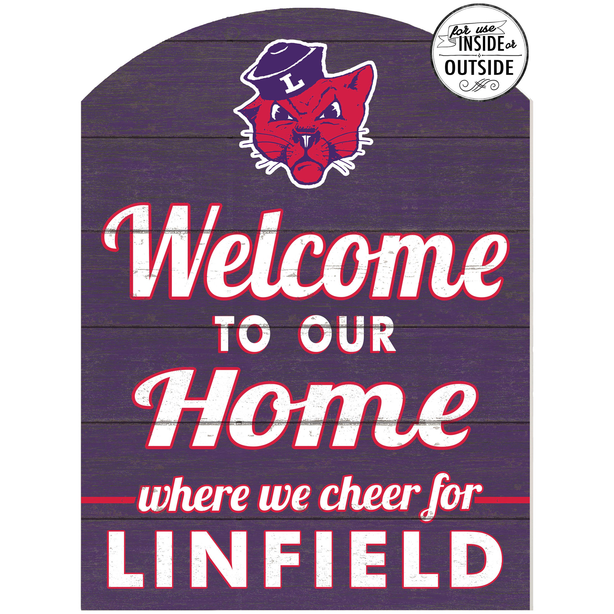 Linfield Wildcats 16'' x 22'' Indoor/Outdoor Marquee Sign