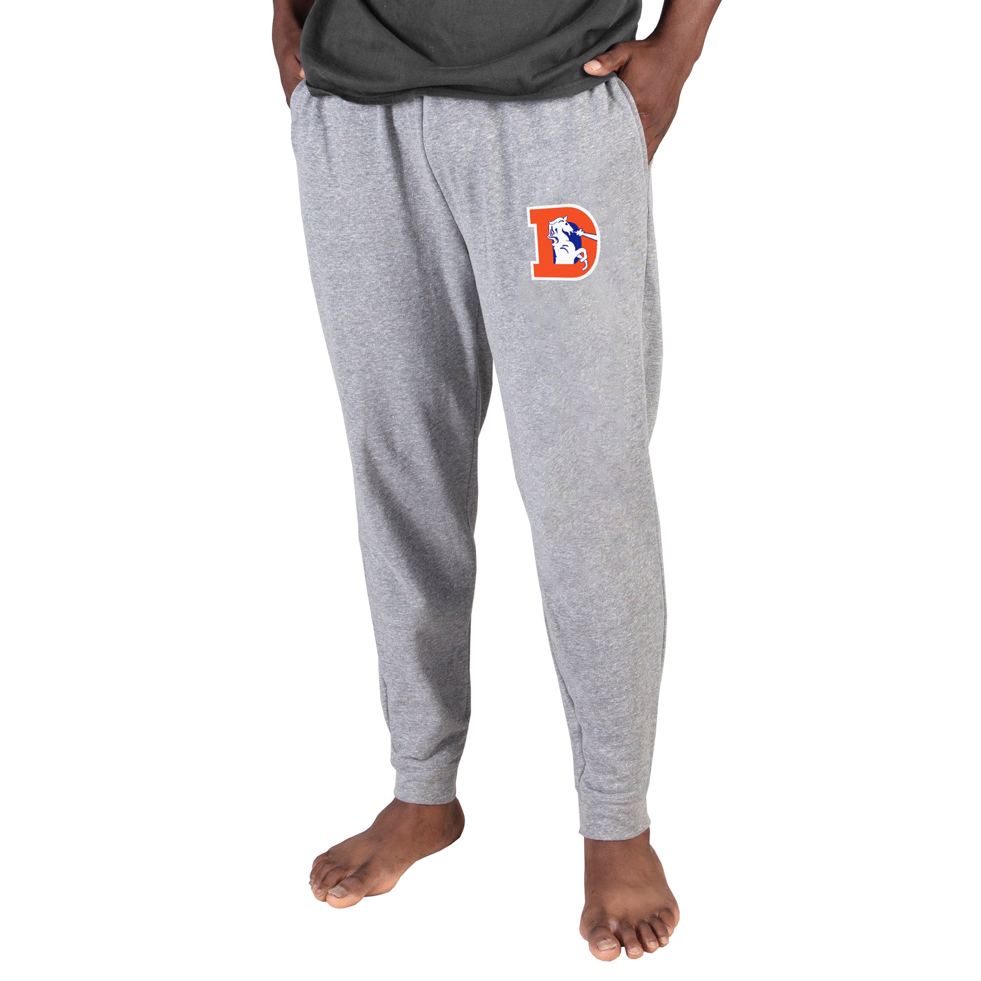 Men’s Concepts Sport Gray Denver Broncos Throwback Logo Mainstream Cuffed Terry Pants Men’s Concepts Sport Gray Denver Broncos Throwback Logo Mainstream Cuffed Terry Pants