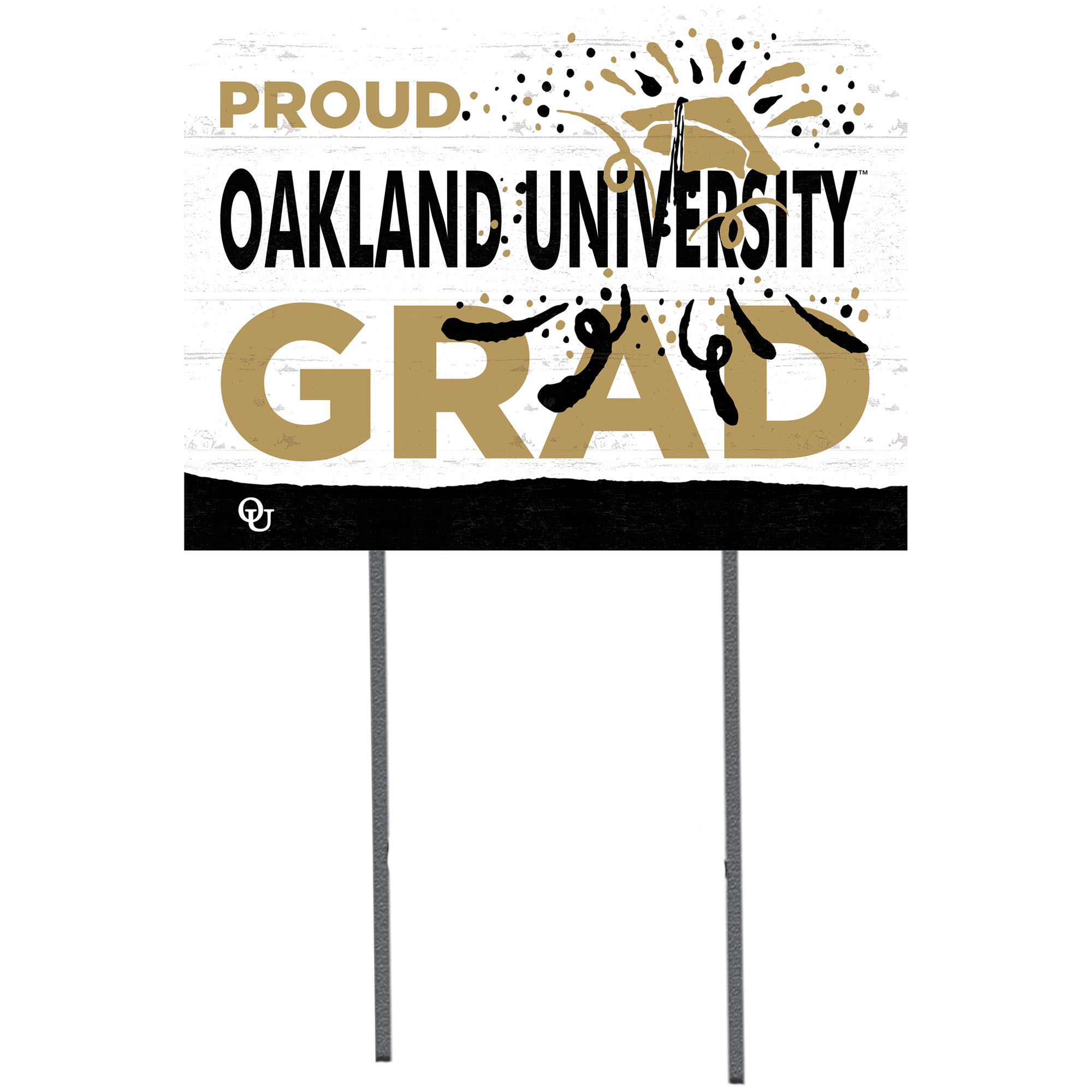 Oakland Golden Grizzlies 18'' x 24'' Proud Graduate Yard Sign