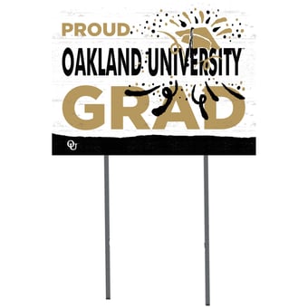 Oakland Golden Grizzlies 18'' x 24'' Proud Graduate Yard Sign