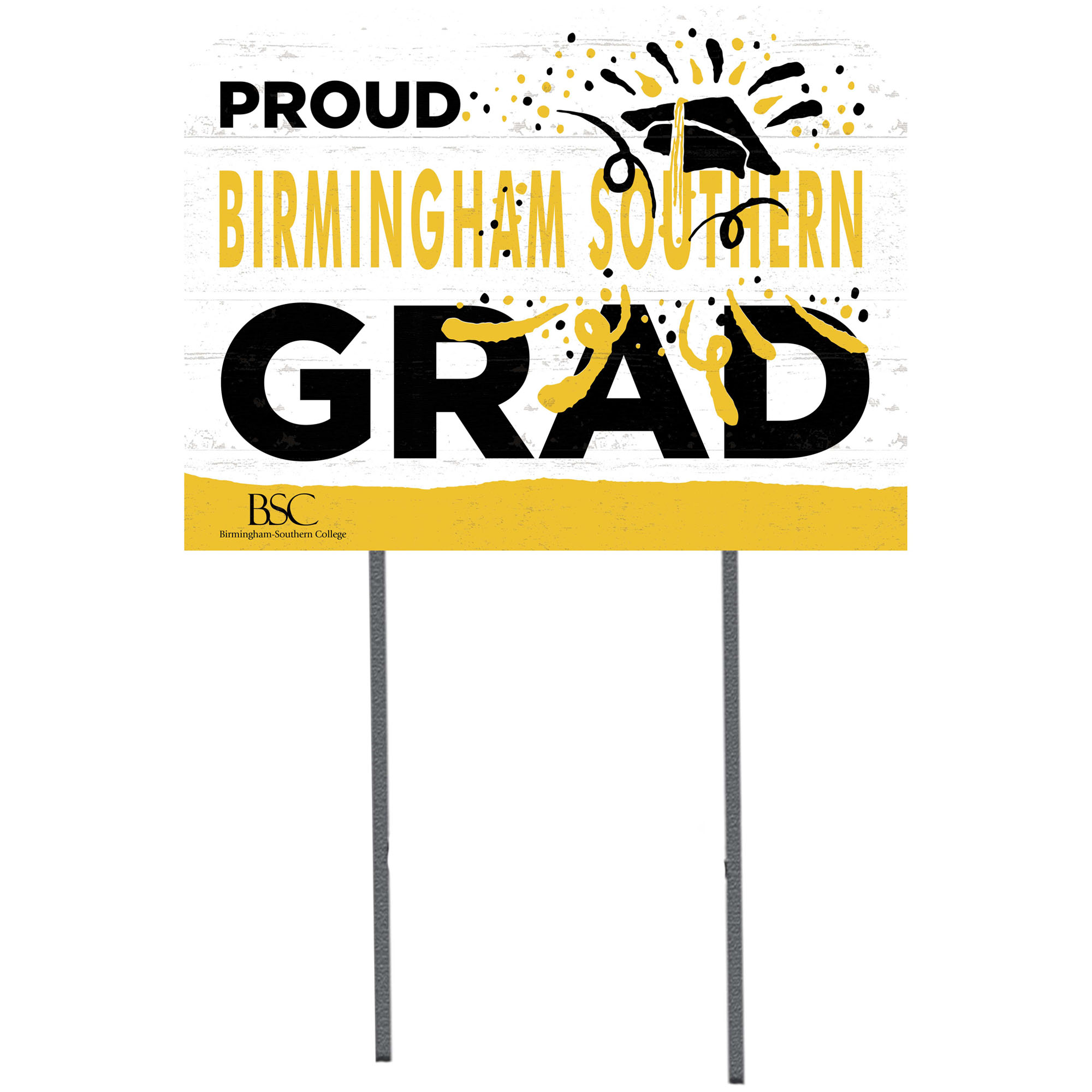 Birmingham-Southern Panthers 18'' x 24'' Proud Graduate Yard Sign