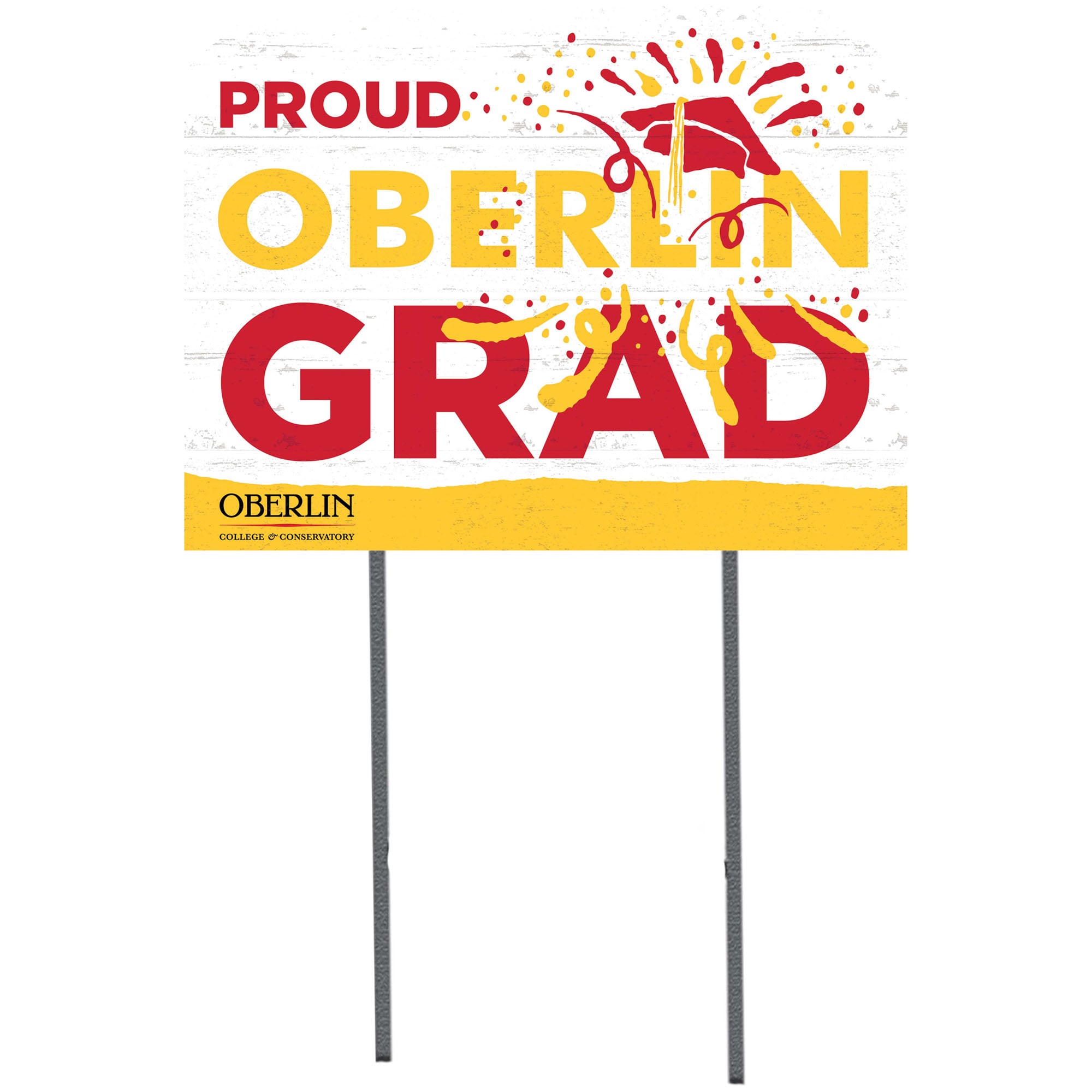 Oberlin Yeomen 18'' x 24'' Proud Graduate Yard Sign