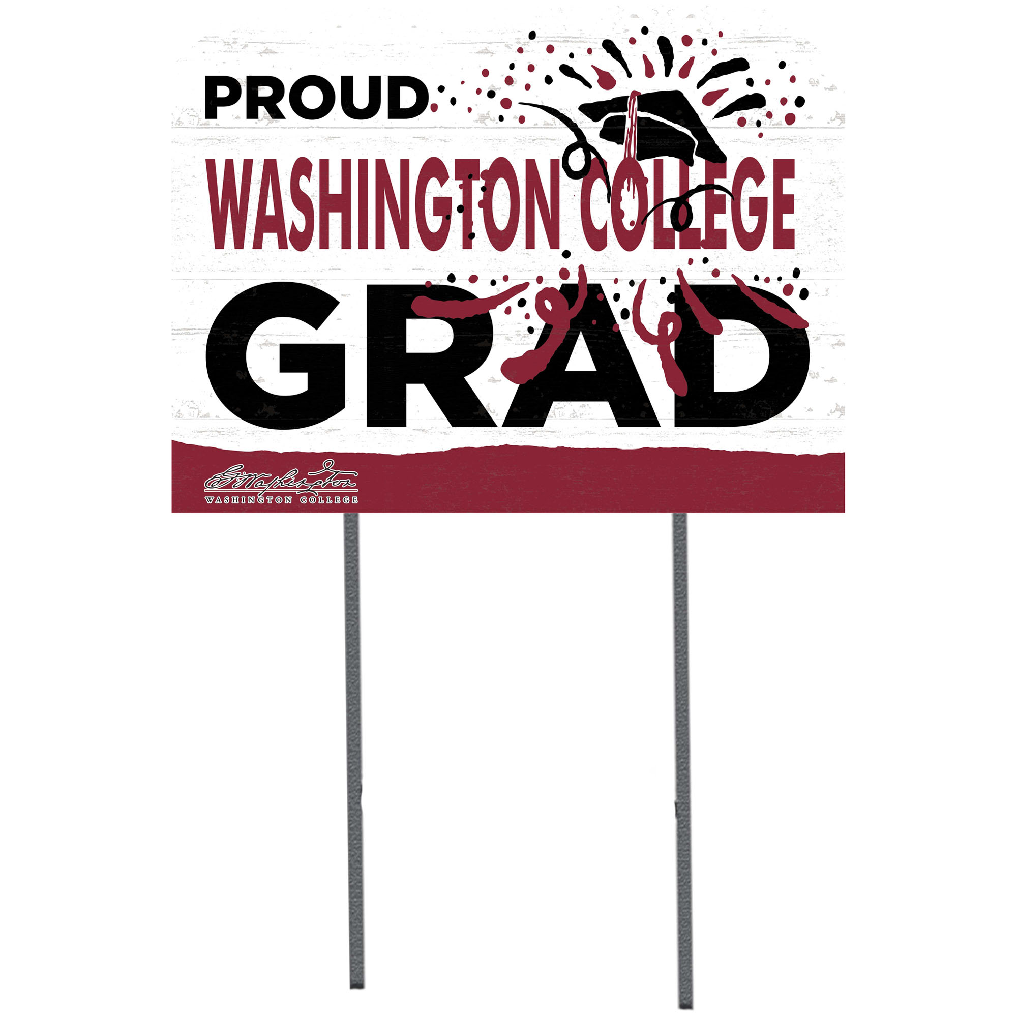 Washington College Shoremen 18'' x 24'' Proud Graduate Yard Sign