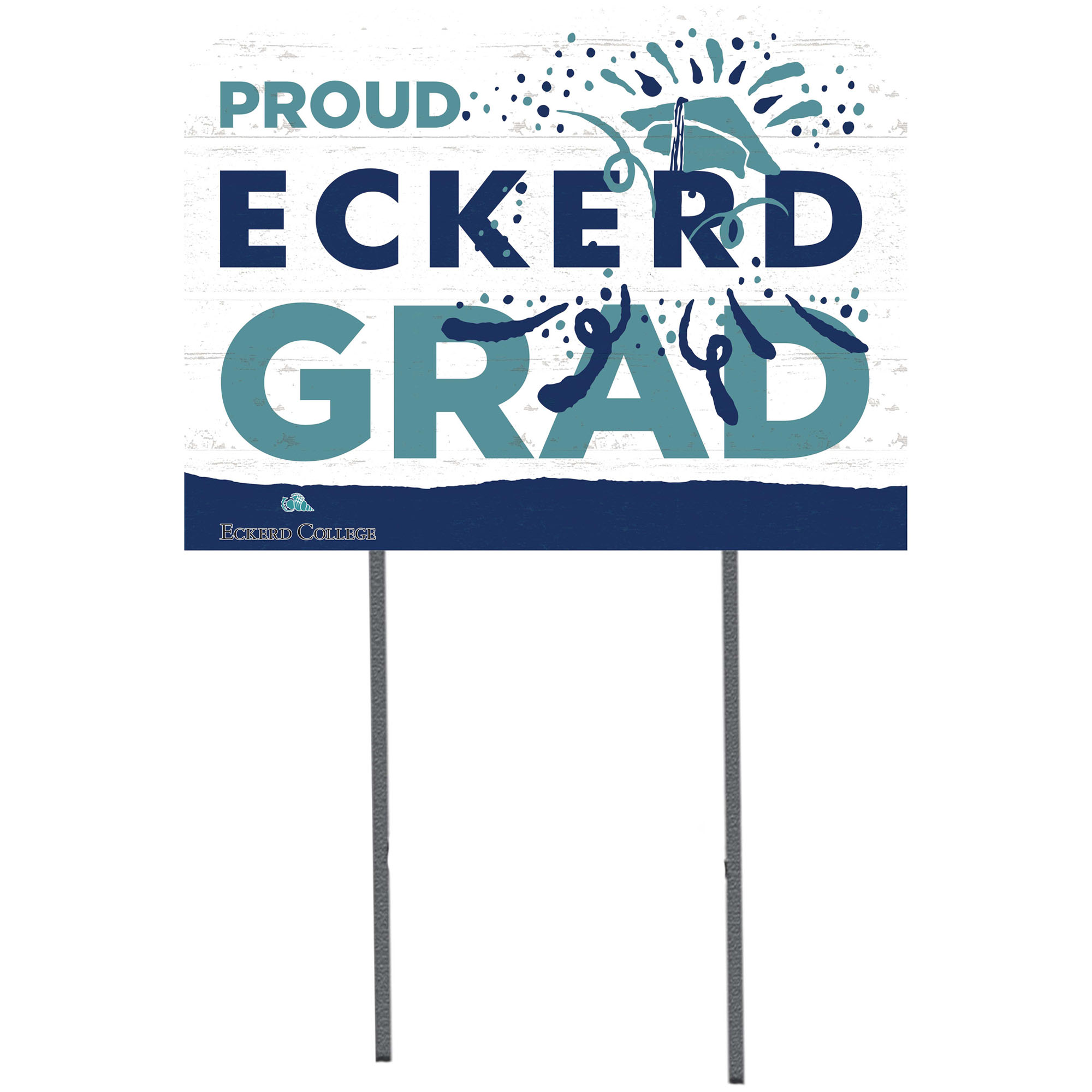 Eckerd Tritons 18'' x 24'' Proud Graduate Yard Sign