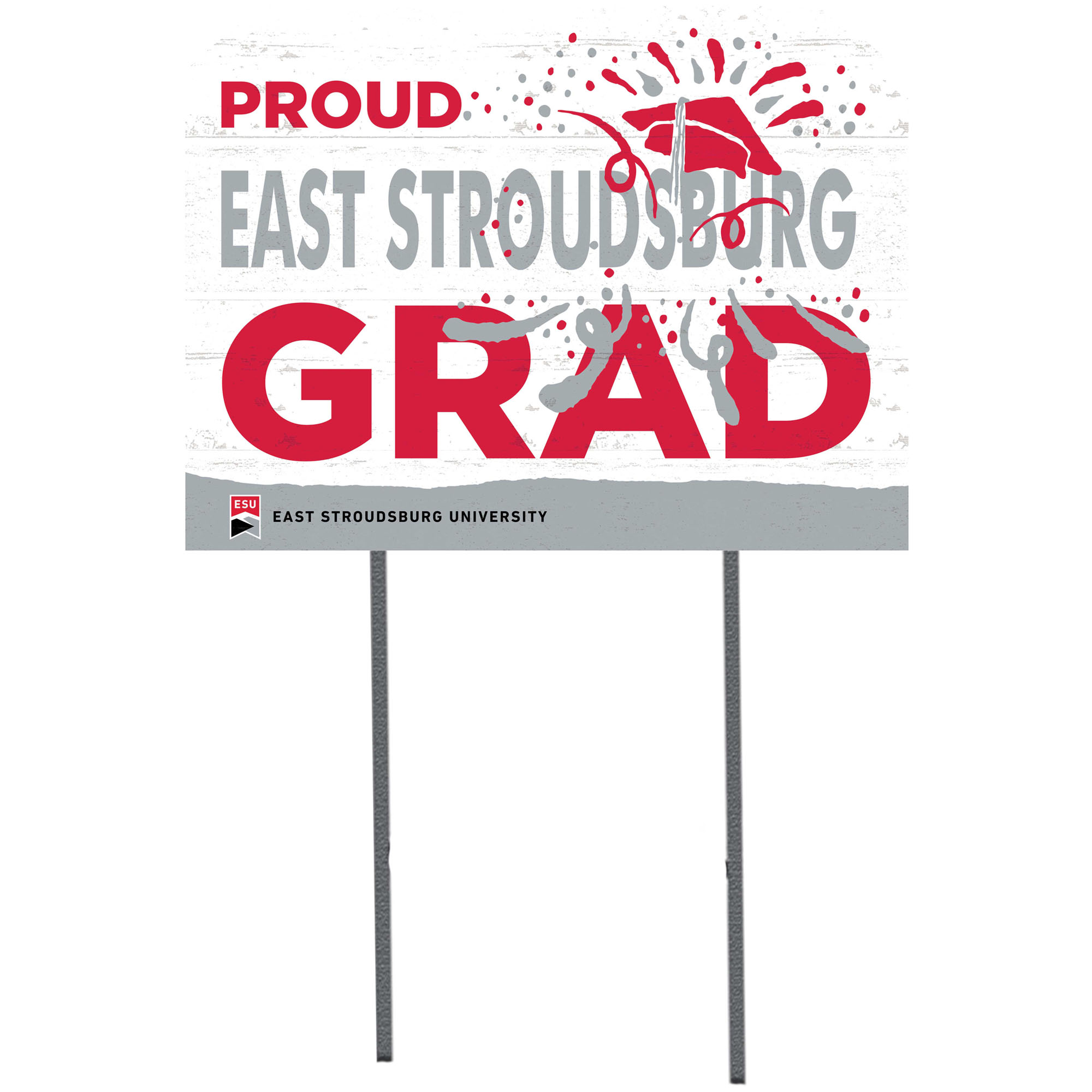 East Stroudsburg Warriors 18'' x 24'' Proud Graduate Yard Sign
