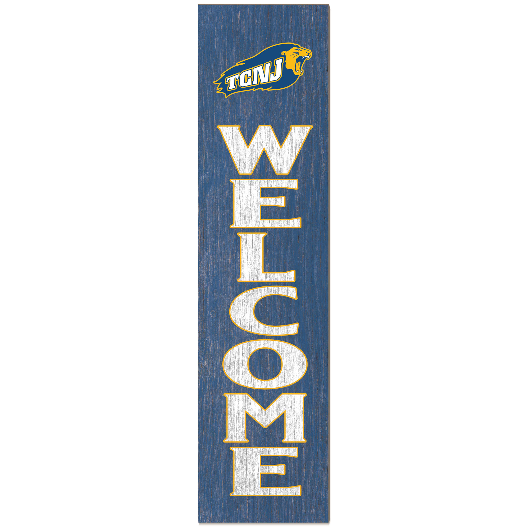 College of New Jersey Lions 12'' x 48'' Outdoor Leaner Welcome Sign