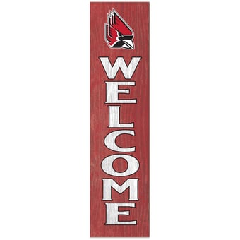 Ball State Cardinals 12'' x 48'' Outdoor Leaner Welcome Sign