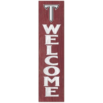 Troy University Trojans 12'' x 48'' Outdoor Leaner Welcome Sign